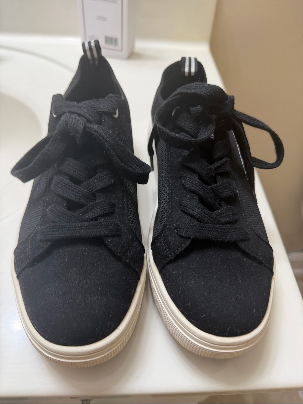 Propet Black Knit Sneakers with cushion in Sole